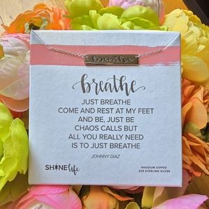 SHINElife Breathe Jonny Diaz Sterling Silver Necklace NWT